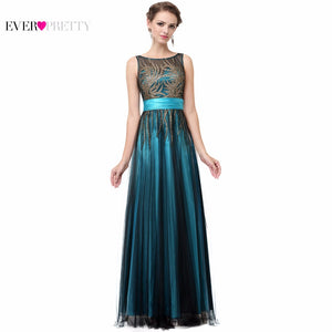 elegant evening dresses a line sleeveless green ever pretty ep08740 evening round neck long dresses women new arrival