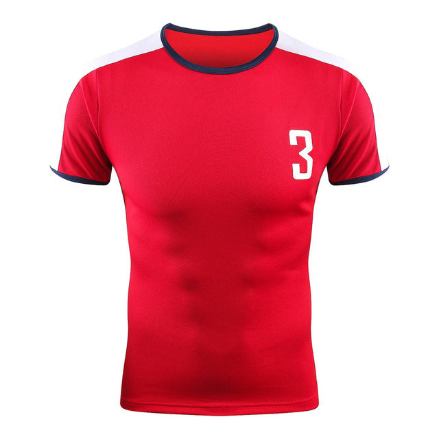 new breathable retro models men's soccer jersey self-cultivation short-sleeved running t-shirt basketball football t-shirt hs