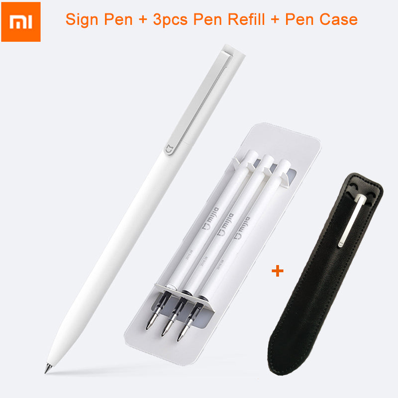Original Xiaomi Mijia Sign Pen MI Pen 9.5mm Signing Pen PREMEC Smooth  Switzerland Refill MiKuni Japan Ink (Black/Blue) Best Gift